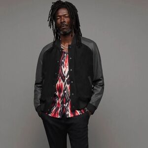 All Saints Maura Bomber Jacket Coat -‎ Black NWT Small